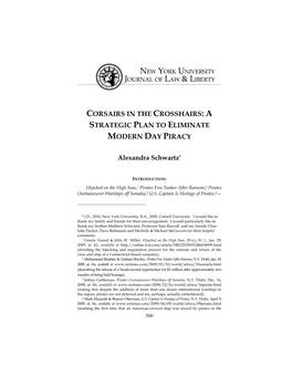 Corsairs in the Crosshairs: a Strategic Plan to Eliminate Modern Day Piracy