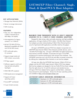Single, Dual & Quad PCI-X Host Adapter Product Brief