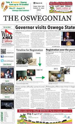 Governor Visits Oswego State
