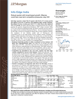 Info Edge India: Summary of Financials