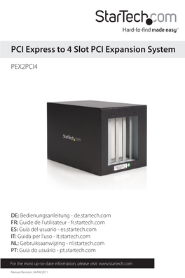 PCI Express to 4 Slot PCI Expansion System