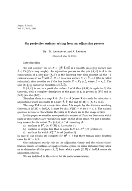 On Projective Surfaces Arising from an Adjunction Process Us to Determine All the Pairs