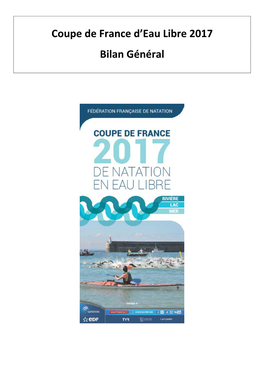 Coupe De France D'eau Libre 2017 Bilan Général