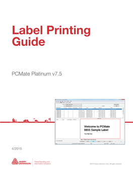 Label Printing Guide