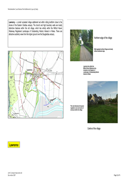 Lawrenny – a Small Nucleated Village Settlement Set Within Rolling Landform Close to the Shores of the Eastern Cleddau Estuary