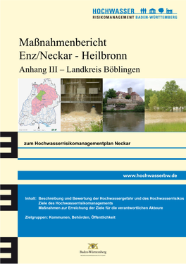 Maßnahmenbericht Enz/Neckar - Heilbronn Anhang III – Landkreis Böblingen