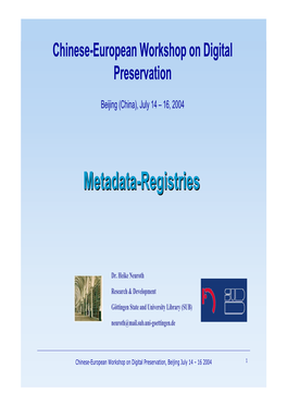 Metadata-Registries