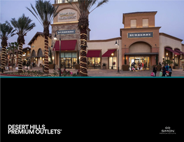 Desert Hills Premium Outlets® the Simon Experience — Where Brands & Communities Come Together