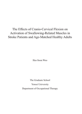 The Effects of Cranio-Cervical Flexion on Activation of Swallowing-Related Muscles in Stroke Patients and Age-Matched Healthy Adults