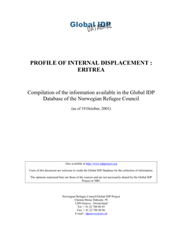 Profile of Internal Displacement : Eritrea