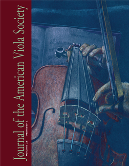 Journal of the American Viola Society Volume 28 No. 2, Fall 2012