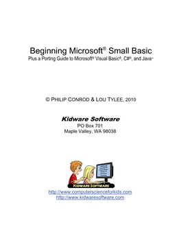 Beginning Microsoft® Small Basic