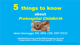 5 Things to Know About Prehospital Childbirth