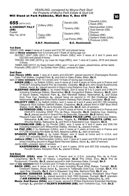 YEARLING, Consigned by Moyns Park Stud the Property of Moyns Park Estate & Stud Ltd