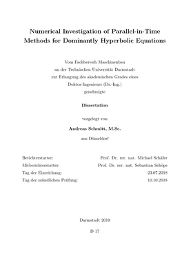 Numerical Investigation of Parallel-In-Time Methods for Dominantly Hyperbolic Equations