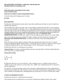 PRALIDOXIME CHLORIDE- Pralidoxime Chloride Injection Meridian Medical Technologies, Inc