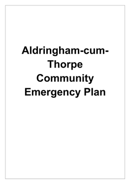 Aldringham-Cum- Thorpe Community Emergency Plan