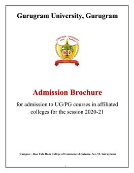 Admission Brochure 2020-21 for Affiliated Colleges