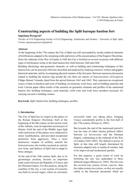 Constructing Aspects of Building the Split Baroque Bastion Fort