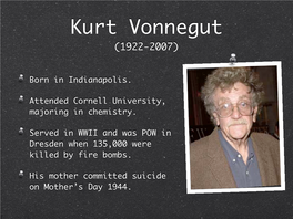 Kurt Vonnegut Biography