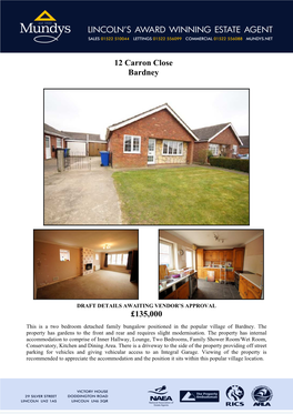 £135,000 12 Carron Close Bardney