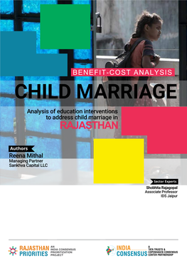 CHILD MARRIAGE Analysis of Education Interventions to Address Child Marriage in RAJASTHAN