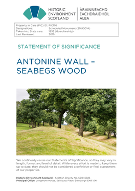 Seabegs Wood Statement of Significance
