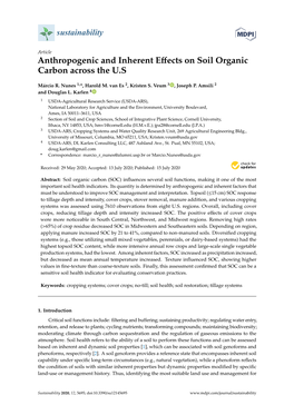 Anthropogenic and Inherent Effects on Soil Organic Carbon Across The