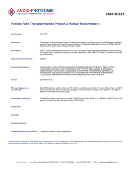 Protein 2 Human Recombinant