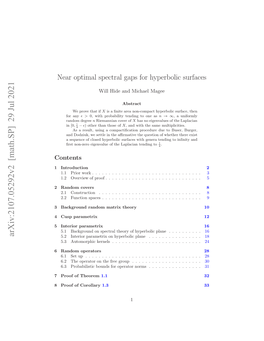 Near Optimal Spectral Gaps for Hyperbolic Surfaces