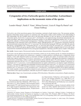 Loricariidae: Loricariinae): Implications on the Taxonomic Status of the Species