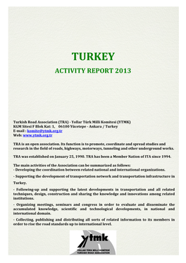 Turkey Activity Report 2013