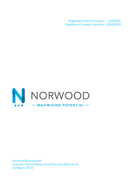 03263519 Norwood Ravenswood Trustees' Annual Report and Financia