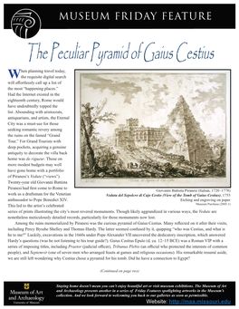 The Peculiar Pyramid of Gaius Cestius