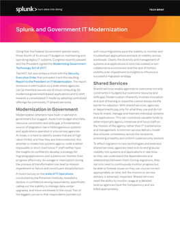 Splunk and Government IT Modernization