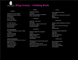 King County – Clothing Bank