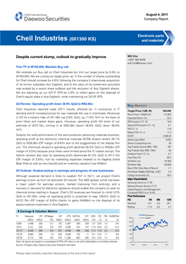 Cheil Industries (001300 KS) and Materials