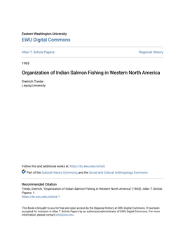 Organization of Indian Salmon Fishing in Western North America