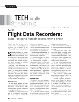 Flight Data Recorders: Built, Tested to Remain Intact After a Crash