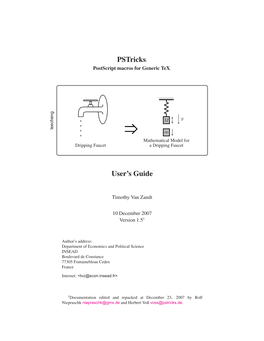 Pstricks: User's Guide