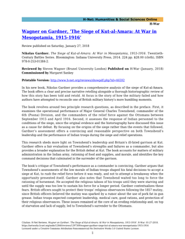 The Siege of Kut-Al-Amara: at War in Mesopotamia, 1915-1916'