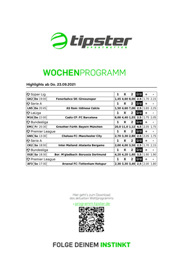 Wochenprogramm