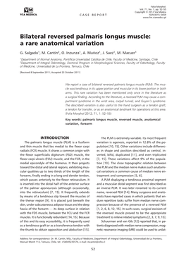 Bilateral Reversed Palmaris Longus Muscle: a Rare Anatomical Variation