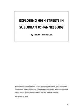 Exploring High Streets in Suburban Johannesburg