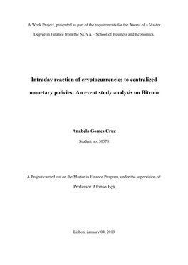 An Event Study Analysis on Bitcoin