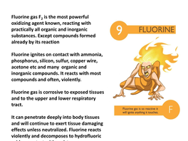 Fluorine Gas F Is the Most Powerful Oxidizing Agent Known, Reacting