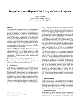 Design Patterns As Higher-Order Datatype-Generic Programs