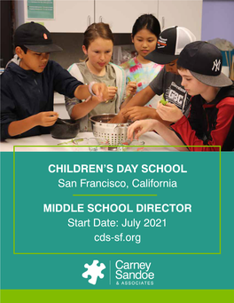 CHILDREN's DAY SCHOOL San Francisco, California MIDDLE