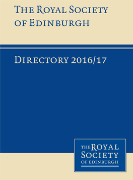 Directory 2016/17 the Royal Society of Edinburgh