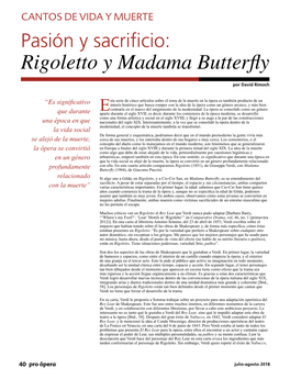 Rigoletto Y Madama Butterfly